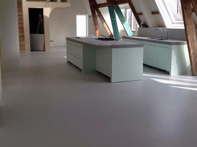 Betonlook PU Gietvloer #woonbeton #berkersvloeren #gietvloeren #betonlook